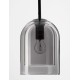 Double Layered Smoky Glass Black Cord Black Metal Base LED E27 1x12 Watt 230 Volt IP20 Bulb Excluded D: 18 H: 240 cm Adjustable 