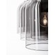 Double Layered Smoky Glass Black Cord Black Metal Base LED E27 3x12 Watt 230 Volt IP20 Bulb Excluded L: 70 W: 18 H: 158 cm Adj