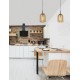 Double Layered Dark Champagne Glass Black Cord Black Metal Base LED E27 1x12 Watt 230 Volt IP20 Bulb Excluded D: 18 H: 240 cm 