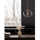 Clear Glass & Brass Gold Metal White Cord LED E27 1x12 Watt 230 Volt IP20 Bulb Excluded D: 28 H: 190 cm Adjustable height 