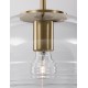 Clear Glass & Brass Gold Metal White Cord LED E27 1x12 Watt 230 Volt IP20 Bulb Excluded D: 28 H: 190 cm Adjustable height 