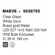 Clear Glass & Brass Gold Metal White Cord LED E27 1x12 Watt 230 Volt IP20 Bulb Excluded D: 28 H: 190 cm Adjustable height 