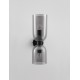 Smoky Glass Black Metal Base LED E14 2x5 Watt 230 Volt IP20 Bulb Excluded D: 11.5 W: 16.5 H: 37.5 cm 