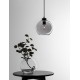 Smoky Glass Black Cord Black Metal Base LED E27 1x12 Watt 230 Volt IP20 Bulb Excluded D: 20 H1: 17.4 H2: 220 cm Adjustable hei