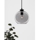 Smoky Glass Black Cord Black Metal Base LED E27 1x12 Watt 230 Volt IP20 Bulb Excluded D: 20 H1: 17.4 H2: 220 cm Adjustable hei