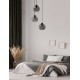 Smoky Glass Black Cord Black Metal Base LED E27 3x12 Watt 230 Volt IP20 Bulb Excluded D: 30 H: 145 cm Adjustable height 