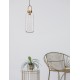 Clear Glass Black Cord Brass Gold Metal LED E27 1x12 Watt 230 Volt IP20 Bulb Excluded D: 15.5 H1: 53 H2: 255 cm Adjustable Hei