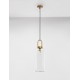 Clear Glass Black Cord Brass Gold Metal LED E27 1x12 Watt 230 Volt IP20 Bulb Excluded D: 15.5 H1: 53 H2: 255 cm Adjustable Hei