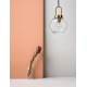 Clear Glass Black Cord Brass Gold Metal LED E27 1x12 Watt 230 Volt IP20 Bulb Excluded D: 20 H1: 30.3 H2: 230 cm Adjustable Hei