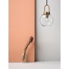 Clear Glass Black Cord Brass Gold Metal LED E27 1x12 Watt 230 Volt IP20 Bulb Excluded D: 20 H1: 30.3 H2: 230 cm Adjustable Hei