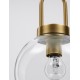 Clear Glass Black Cord Brass Gold Metal LED E27 1x12 Watt 230 Volt IP20 Bulb Excluded D: 20 H1: 30.3 H2: 230 cm Adjustable Hei