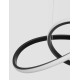 Triac Dimmable Sandy Black Aluminium & Acrylic LED 28 Watt 230 Volt 1600Lm 3000K IP20 D: 56 H: 120 cm Adjustable Height 