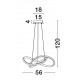 Triac Dimmable Sandy Black Aluminium & Acrylic LED 28 Watt 230 Volt 1600Lm 3000K IP20 D: 56 H: 120 cm Adjustable Height 