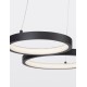 Triac Dimmable Sandy Black Aluminiun & Acrylic LED 28 Watt 230 Volt 1900Lm 3000K IP20 D: 55 W: 51.5 H: 120 cm Adjustable Heig