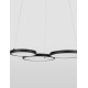 Triac Dimmable Sandy Black Aluminiun & Acrylic LED 28 Watt 230 Volt 1900Lm 3000K IP20 D: 55 W: 51.5 H: 120 cm Adjustable Heig