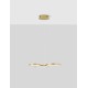 Triac Dimmable Brass Gold Aluminiun & Acrylic LED 28 Watt 230 Volt 1900Lm 3000K IP20 D: 55 W: 51.5 H: 120 cm Adjustable Heigh