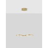 Triac Dimmable Brass Gold Aluminiun & Acrylic LED 28 Watt 230 Volt 1900Lm 3000K IP20 D: 55 W: 51.5 H: 120 cm Adjustable Heigh