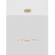 Triac Dimmable Brass Gold Aluminiun & Acrylic LED 28 Watt 230 Volt 1900Lm 3000K IP20 D: 55 W: 51.5 H: 120 cm Adjustable Heigh