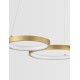 Triac Dimmable Brass Gold Aluminiun & Acrylic LED 28 Watt 230 Volt 1900Lm 3000K IP20 D: 55 W: 51.5 H: 120 cm Adjustable Heigh