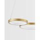Triac Dimmable Brass Gold Aluminiun & Acrylic LED 28 Watt 230 Volt 1900Lm 3000K IP20 D: 55 W: 51.5 H: 120 cm Adjustable Heigh
