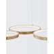 Triac Dimmable Brass Gold Aluminiun & Acrylic LED 28 Watt 230 Volt 1900Lm 3000K IP20 D: 55 W: 51.5 H: 120 cm Adjustable Heigh