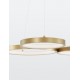 Triac Dimmable Brass Gold Aluminiun & Acrylic LED 28 Watt 230 Volt 1900Lm 3000K IP20 D: 55 W: 51.5 H: 120 cm Adjustable Heigh