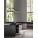 Triac Dimmable Sandy Black Aluminiun & Acrylic LED 41 Watt 230 Volt 2300Lm 3000K IP20 L: 84 W: 32 H: 120 cm Adjustable Height