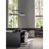 Triac Dimmable Sandy Black Aluminiun & Acrylic LED 41 Watt 230 Volt 2300Lm 3000K IP20 L: 84 W: 32 H: 120 cm Adjustable Height
