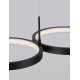 Triac Dimmable Sandy Black Aluminiun & Acrylic LED 41 Watt 230 Volt 2300Lm 3000K IP20 L: 84 W: 32 H: 120 cm Adjustable Height