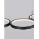 Triac Dimmable Sandy Black Aluminiun & Acrylic LED 41 Watt 230 Volt 2300Lm 3000K IP20 L: 84 W: 32 H: 120 cm Adjustable Height