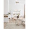 Triac Dimmable Brass Gold Aluminiun & Acrylic LED 41 Watt 230 Volt 2300Lm 3000K IP20 L: 84 W: 32 H: 120 cm Adjustable Height