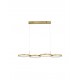 Triac Dimmable Brass Gold Aluminiun & Acrylic LED 41 Watt 230 Volt 2300Lm 3000K IP20 L: 84 W: 32 H: 120 cm Adjustable Height 