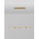 Triac Dimmable Brass Gold Aluminiun & Acrylic LED 41 Watt 230 Volt 2300Lm 3000K IP20 L: 84 W: 32 H: 120 cm Adjustable Height 