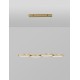 Triac Dimmable Brass Gold Aluminiun & Acrylic LED 41 Watt 230 Volt 2300Lm 3000K IP20 L: 84 W: 32 H: 120 cm Adjustable Height 