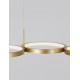 Triac Dimmable Brass Gold Aluminiun & Acrylic LED 41 Watt 230 Volt 2300Lm 3000K IP20 L: 84 W: 32 H: 120 cm Adjustable Height 