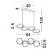 Triac Dimmable Brass Gold Aluminiun & Acrylic LED 41 Watt 230 Volt 2300Lm 3000K IP20 L: 84 W: 32 H: 120 cm Adjustable Height 