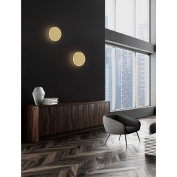 Matt Gold Aluminiun & Acrylic LED 20.5W Watt 230 Volt 1450Lm 3000K IP20 D: 30 W: 3.9 H: 30cm 