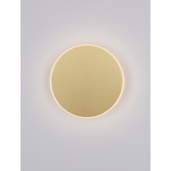 Matt Gold Aluminiun & Acrylic LED 12W Watt 230 Volt 850Lm 3000K IP20 D: 20 W: 3.9 H: 20cm 