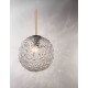 Clear Structured Glass & Brass Gold Steel LED E27 1x12 Watt 230 Volt IP20 Bulb Excluded D: 30 H1: 51.5 H2: 180 cm Adjustable H