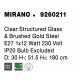 Clear Structured Glass & Brass Gold Steel LED E27 1x12 Watt 230 Volt IP20 Bulb Excluded D: 30 H1: 51.5 H2: 180 cm Adjustable H