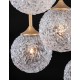 Clear Structured Glass & Brass Gold Steel LED G9 5x5 Watt 230 Volt IP20 Bulb Excluded D: 42 H: 180 cm Adjustable Height 