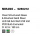 Clear Structured Glass & Brass Gold Steel LED G9 5x5 Watt 230 Volt IP20 Bulb Excluded D: 42 H: 180 cm Adjustable Height 