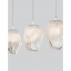 Gradient White Colour Glass & White Metal LED G9 5x5 Watt 230 Volt IP20 Bulb Excluded L: 84 W: 12 H: 180 cm Adjustable height 