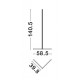 Dimmable Sandy White Aluminium & Acrylic LED 18 Watt 230 Volt 1700Lm 3000K IP20 L: 58.5 W: 39.8 H: 140.5 cm 