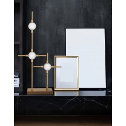 Gold Metal & Acrylic LED 9 Watt 230 Volt 609Lm 3000K IP20 L: 28 W: 9 H: 52 cm 