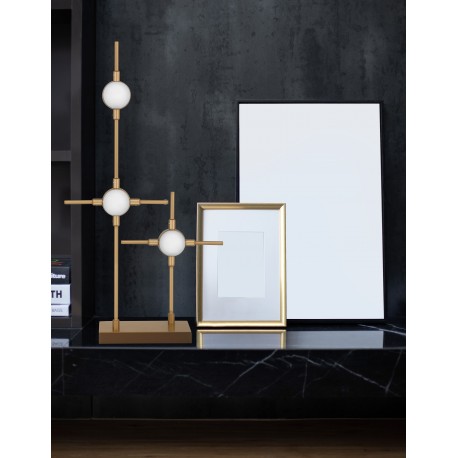 Gold Metal & Acrylic LED 9 Watt 230 Volt 609Lm 3000K IP20 L: 28 W: 9 H: 52 cm 