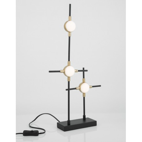 Black & Gold Metal & Acrylic LED 9 Watt 230 Volt 609Lm 3000K IP20 L: 28 W: 9 H: 52 cm 