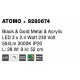 Black & Gold Metal & Acrylic LED 9 Watt 230 Volt 609Lm 3000K IP20 L: 28 W: 9 H: 52 cm 