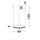 Triac Dimmable Antique Gold Brass Aluminium & Acrylic LED 35 Watt 230 Volt 2264Lm 3000K IP20 D: 60 H: 120 cm Adjustable Height 