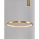 Triac Dimmable Antique Gold Brass Aluminium & Acrylic LED 49 Watt 230 Volt 2727Lm 3000K IP20 D: 80 H: 120 cm Adjustable Height 